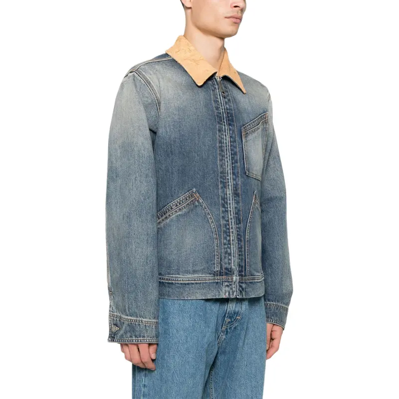 Alexander McQueen Zip Up Denim Jacket-3
