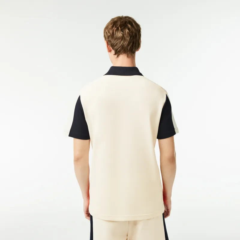 LACOSTE Polo Shirt Men's White Orange-2