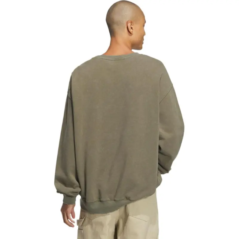 Adidas Originals WASHEDCREW SWEATSHIRT Sweatshirt Men Strata Olive Green-2