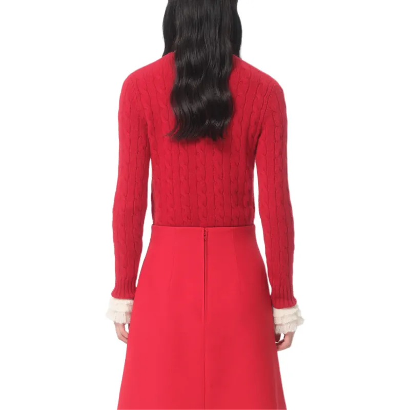 Valentino FW24 Cashmere Sweater Women's Red-3