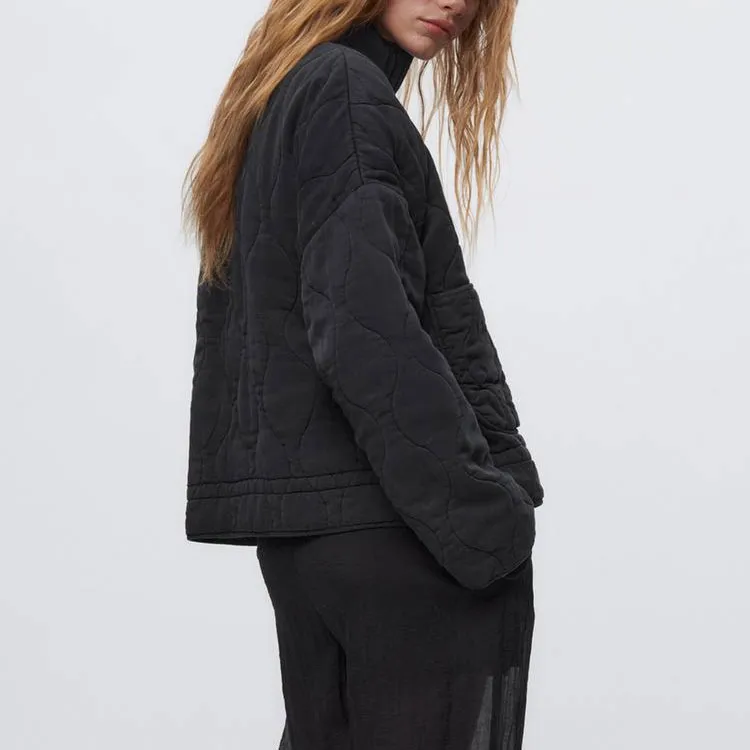 ZARA Puffer Jacket Women's Black-3