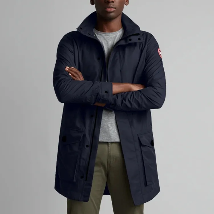 Canada Goose Trench Coat Men's Dark Blue-2