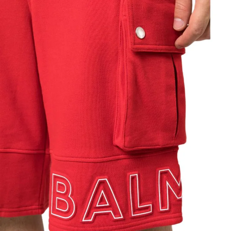 BALMAIN Casual Shorts Men's Red-5
