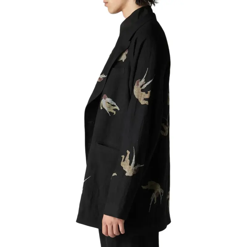 Yohji Yamamoto Angels print Single breasted Blazer-3