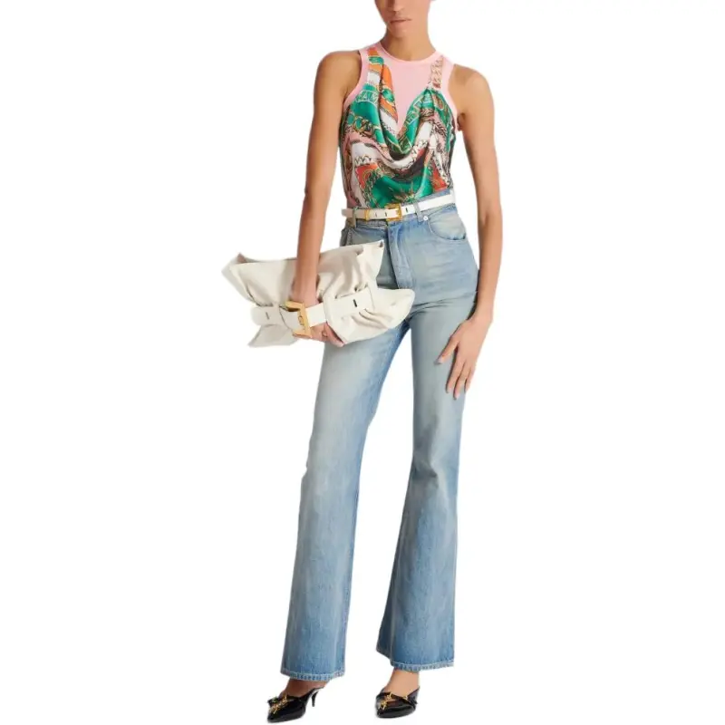 BALMAIN Foulard print Vest-1