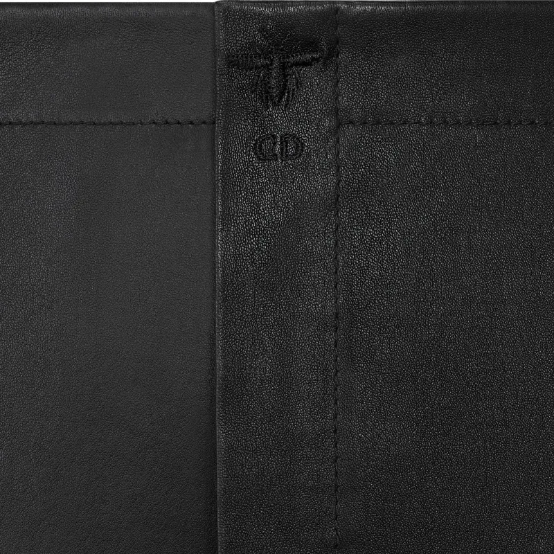DIOR 30 Montaigne Leather Pants Women's Black-3