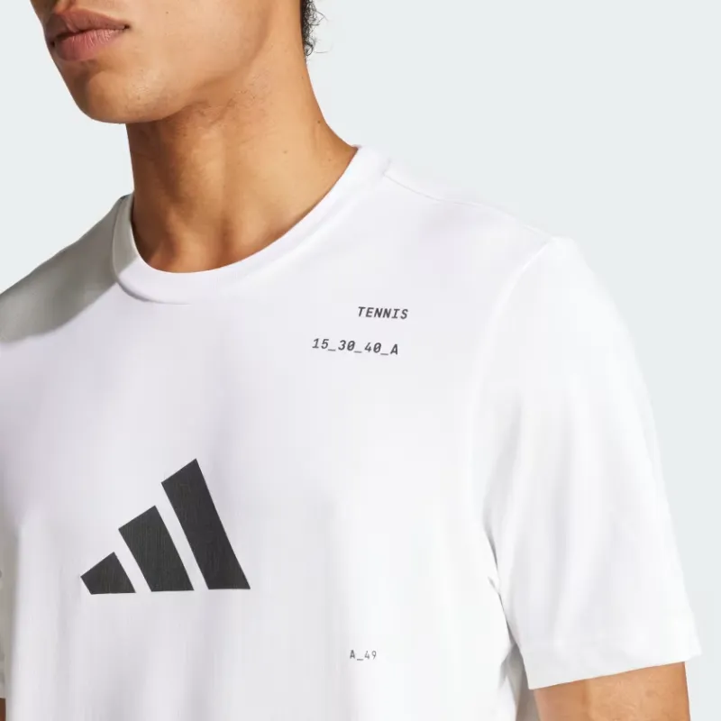 Adidas Free Shipping With AdiClub Aeroready Tennis Category Graphic Tee-4