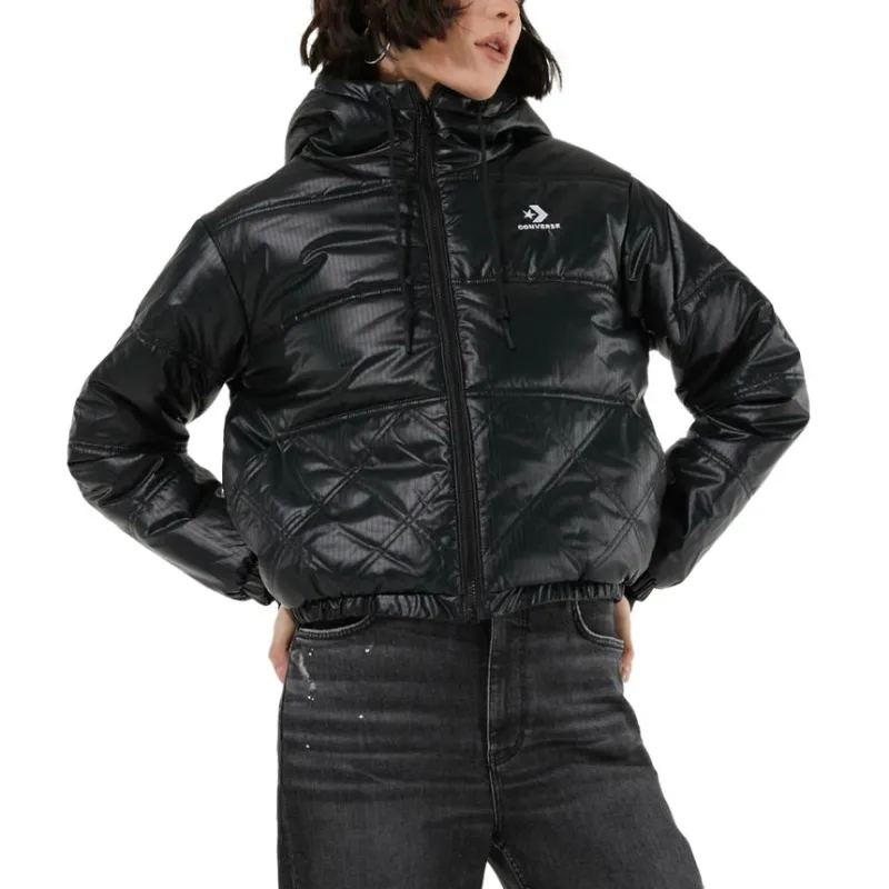 Converse Puffer Jacket Winter Women's Black-2