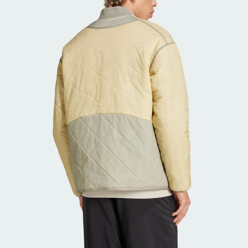 Adidas LIGHTWEIGHT PADDED Jackets Coats Men's Sandalwood/Pebble Silver Gray-2
