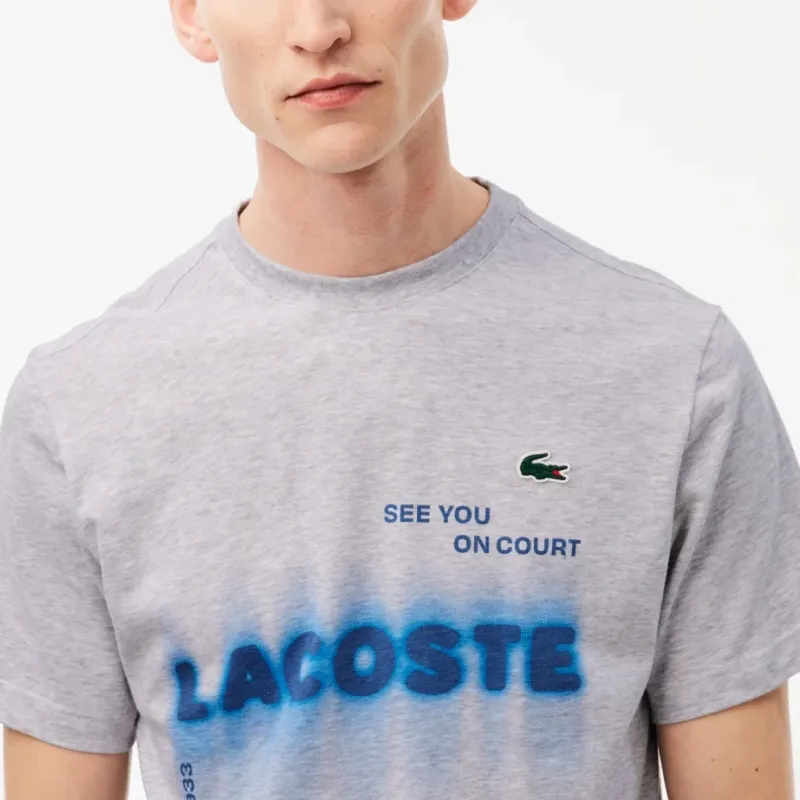 LACOSTE x DANNIER·MEIDEWEIJIEFU,LIANMINGKUAN T Shirt Men's Gray-3