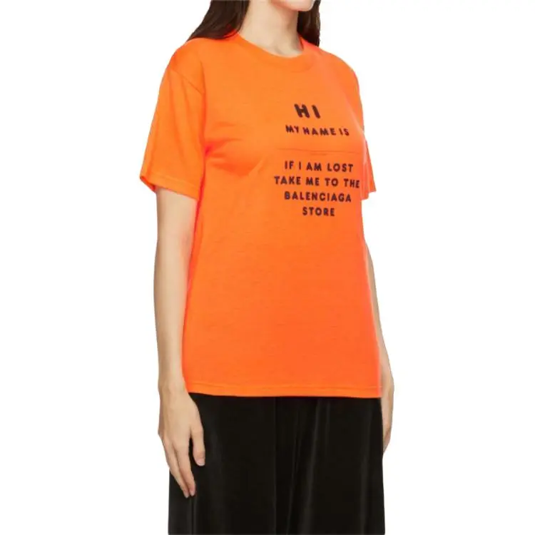 Balenciaga T Shirt Women's Orange-3