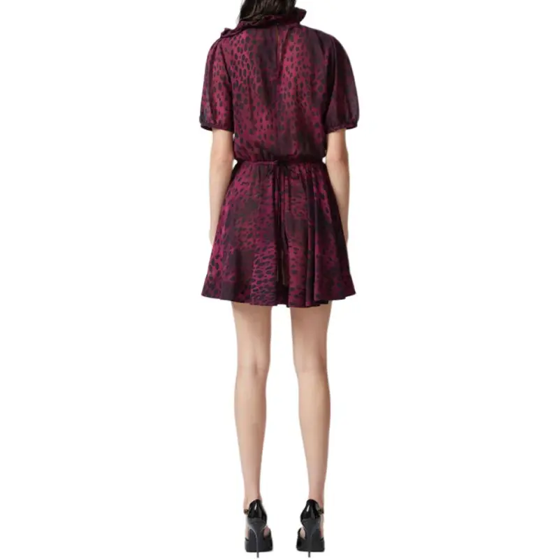PINKO Bayonne Puff Sleeved Cheetah Printed Dress-3