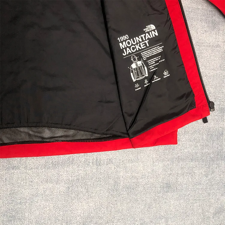 THE NORTH FACE 1990 Collection Waterproof And Windproof Windbreaker Jacket Unisex Couple's Red-2