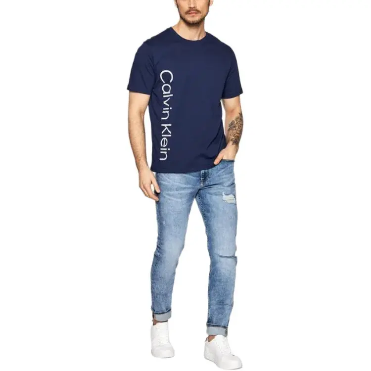 Calvin Klein T Shirts Men Navy Blue-3