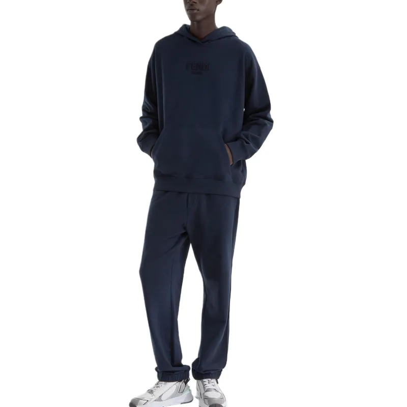 FENDI SS25 Knitted Sports Pants Men's Blue-2