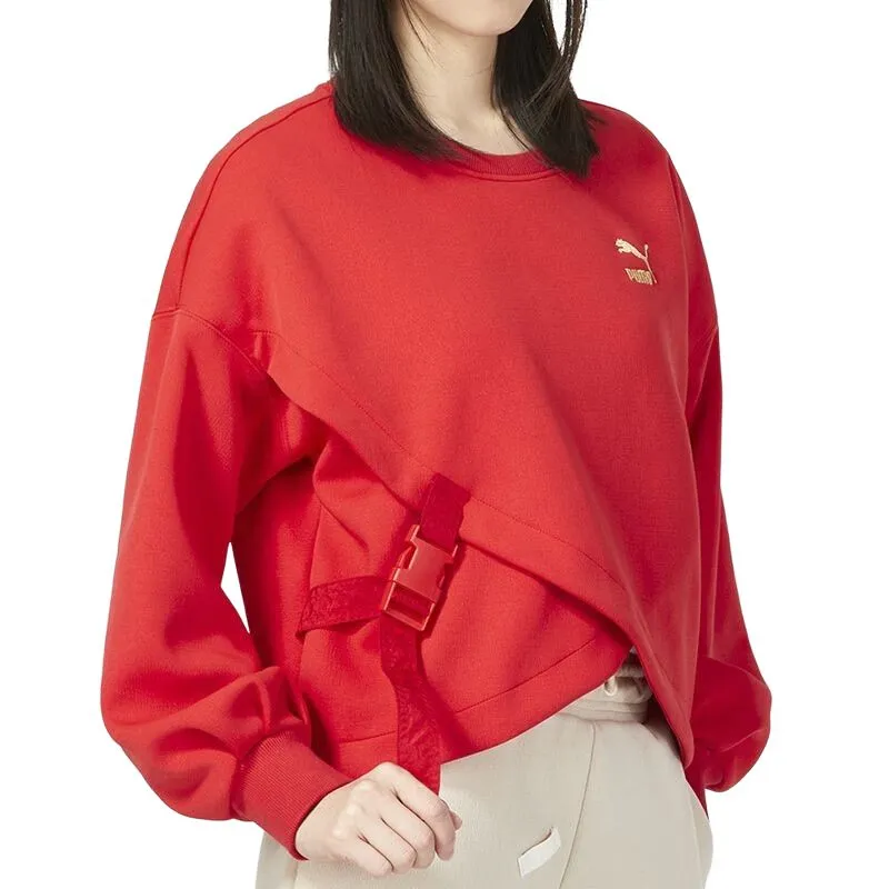 PUMA Sweatshirts Women's Red-2