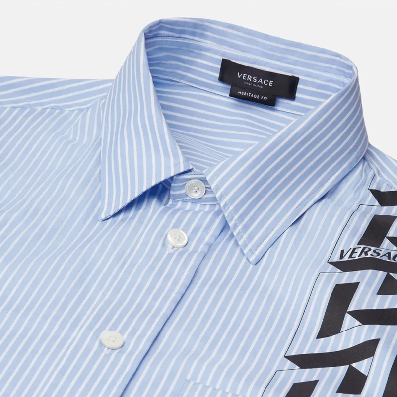 VERSACE Column Strip Long Sleeve Shirt-5