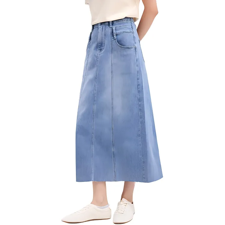 NAVIGARE Denim Long Skirt Women's-3
