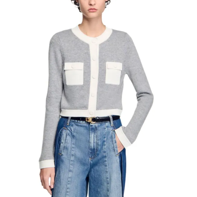 Sandro Two tone Cardigan-1