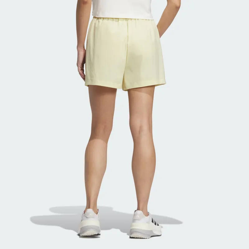Adidas MODERN TECH WOVEN Casual Shorts Women's Powder Yellow/Black-2