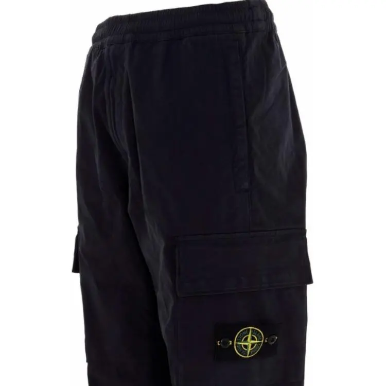 STONE ISLAND Cargo Pants Men's Ocean Blue-3