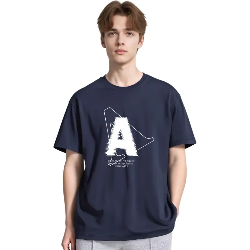 YK&YB T Shirts Unisex Navy Blue-3