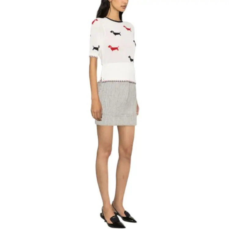 THOM BROWNE Hector Icon Mid Sleeved Knit Top-3