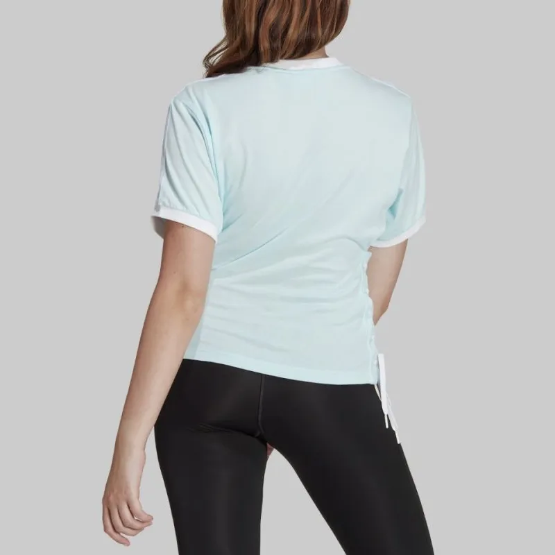 Adidas Originals Drop Shoulder Sleeve T Shirt Women's Blue-2
