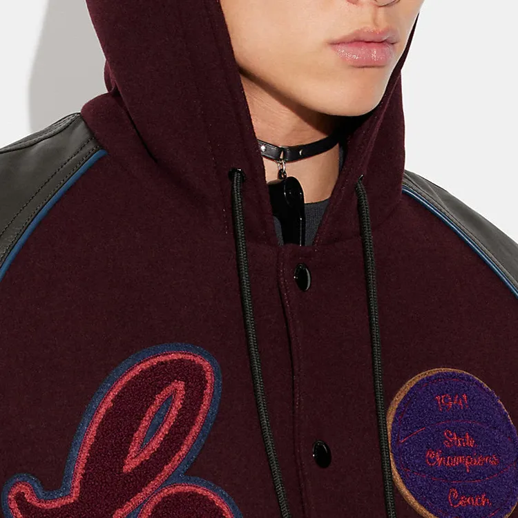 COACH SS23 Jackets Coats Men's Burgundy-3