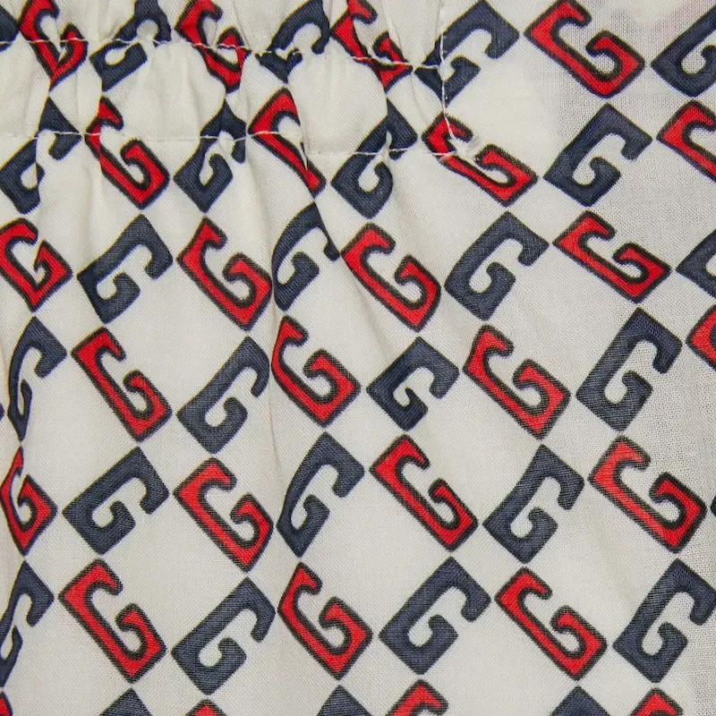 GUCCI Geometric G Print Muslin Shorts-4