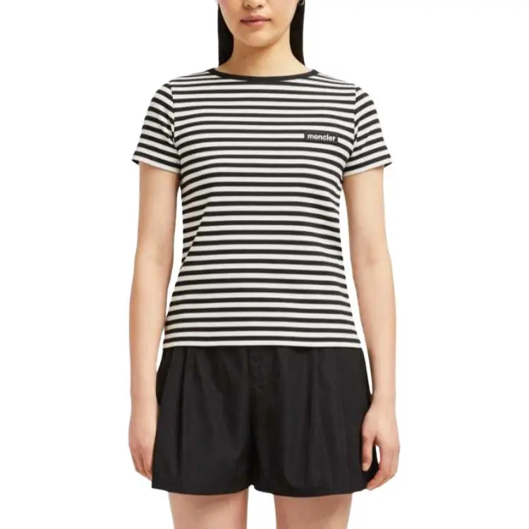 Moncler Striped Cotton T shirt-2