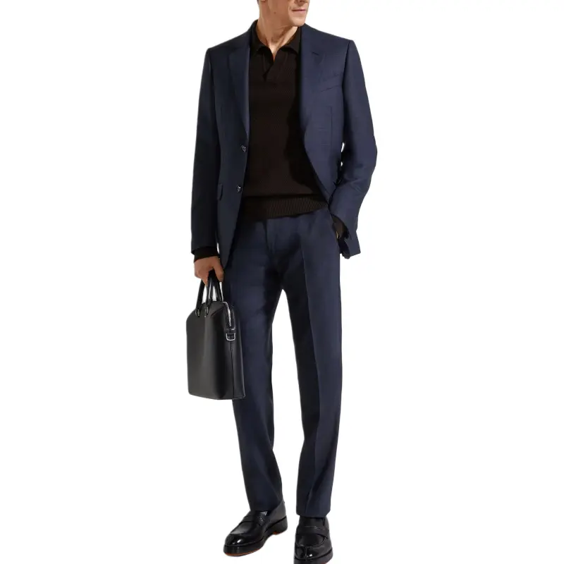 Zegna FW24 Business Suits Men's Dark Blue-6