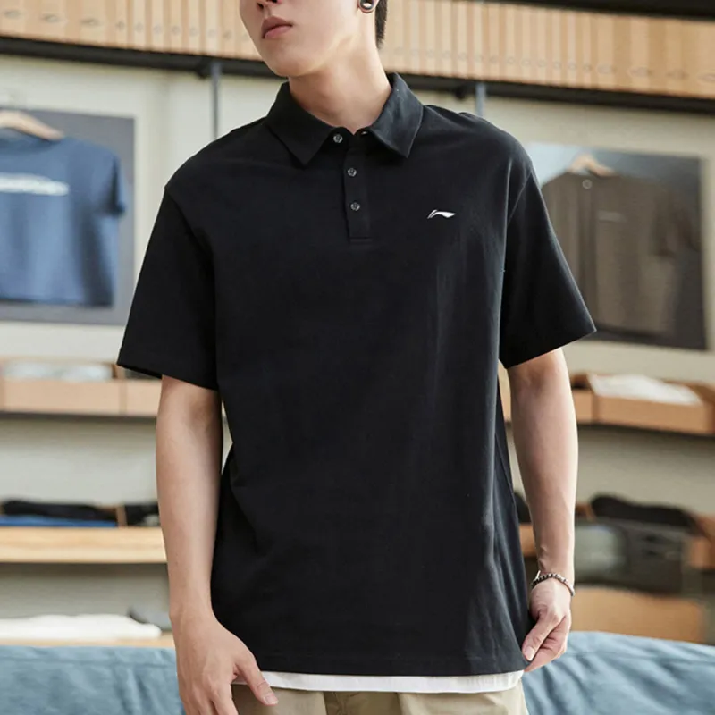 LINING Polo Shirts Men Black-1