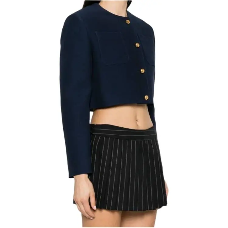 PRADA Crewneck Cropped Jacket-4