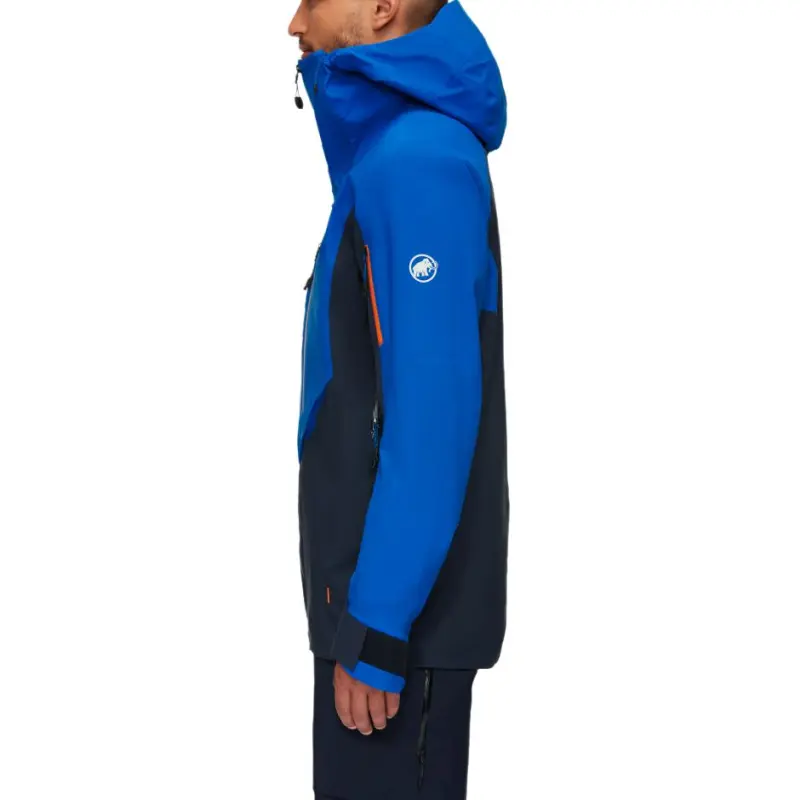 MAMMUT Water-Resistant Windproof Breathable Windbreaker Jacket Unisex Ice Ocean Blue With Free Necklace-4