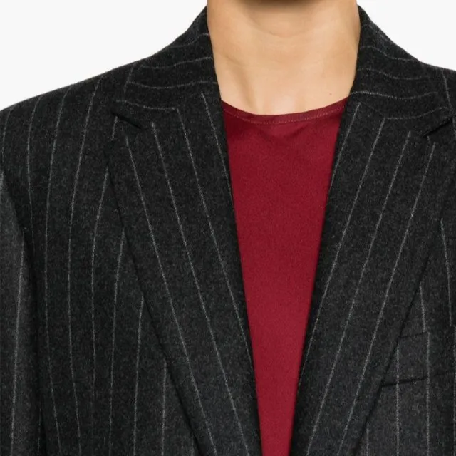Brunello Cucinelli Pinstripe Single Breasted Blazer-4