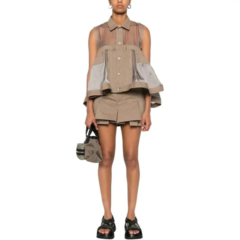 Sacai Denim Mix Skorts-2