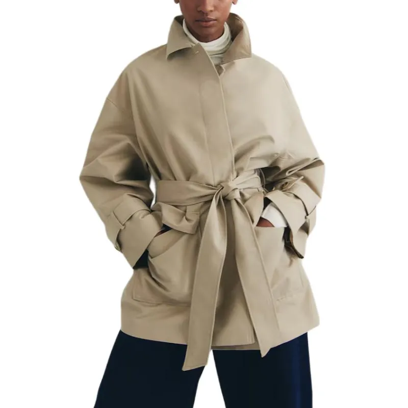H&M Trench Coats Women's Beige-1