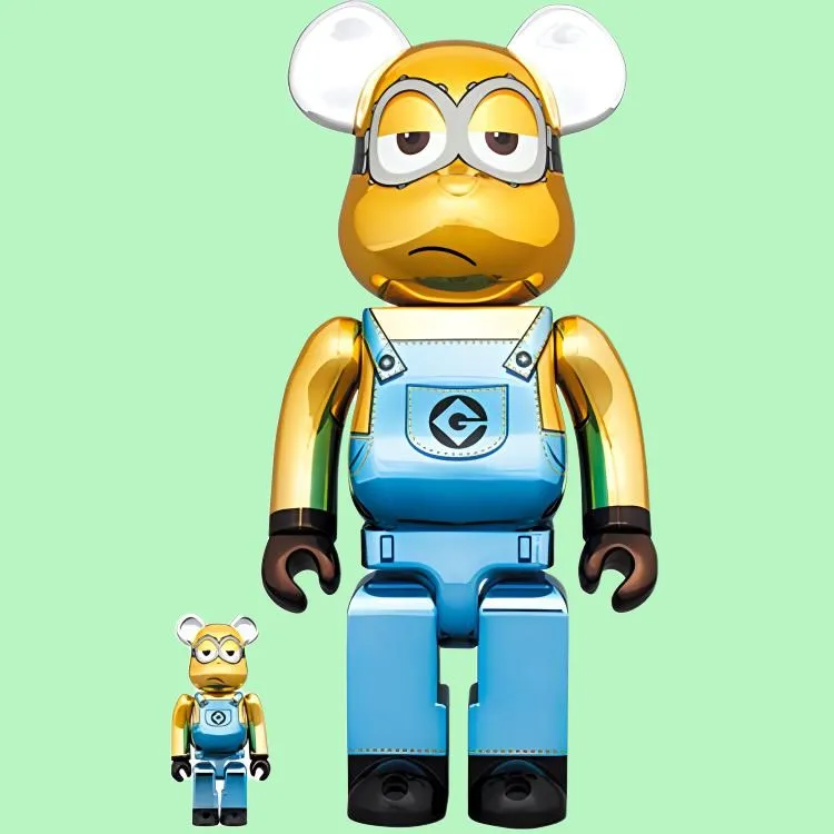 Bearbrick X Minions Stuart Chrome Ver.-2