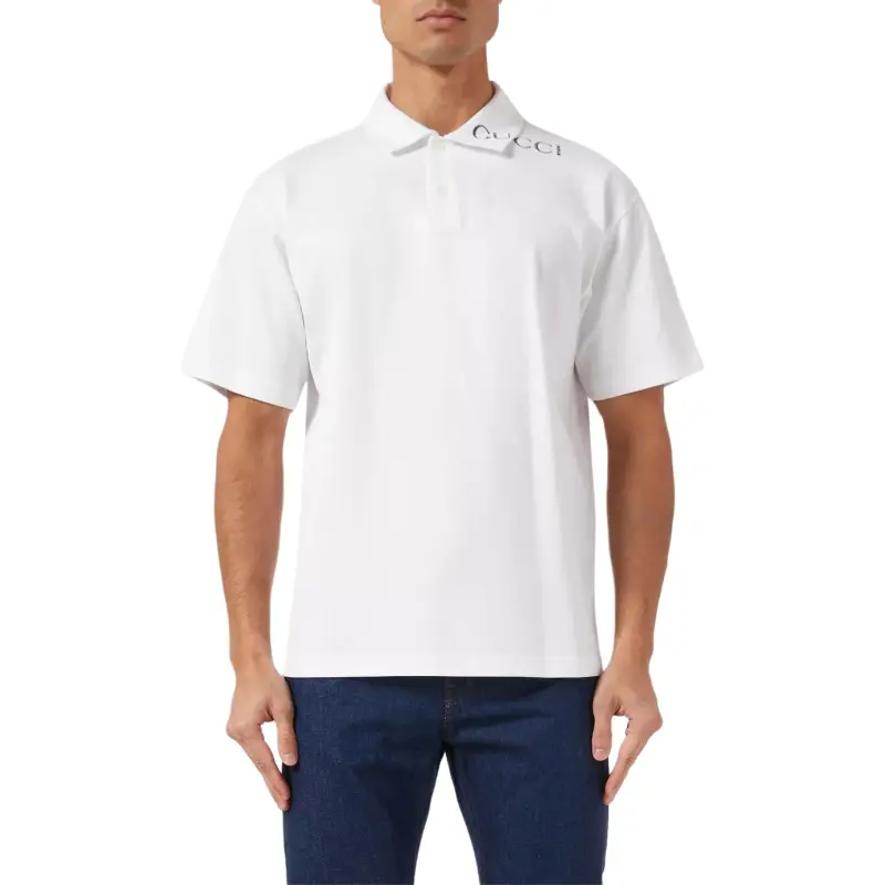 GUCCI Printed Short Sleeve Polo Shirt-1