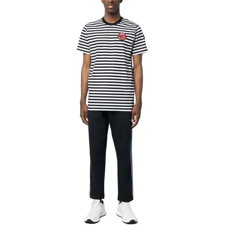 Moncler Logo Patch Striped T Shirt-4