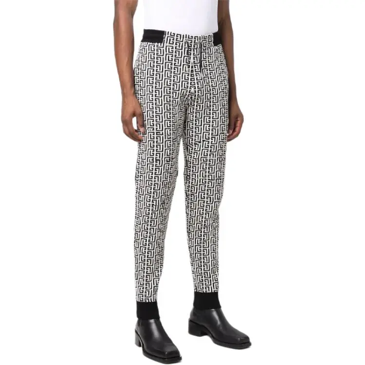 BALMAIN Knitted Sweatpants Men White-1