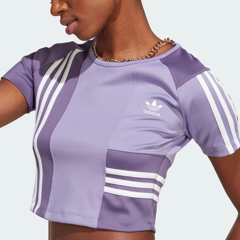 Adidas Originals Crop Tops Women's Purple-3