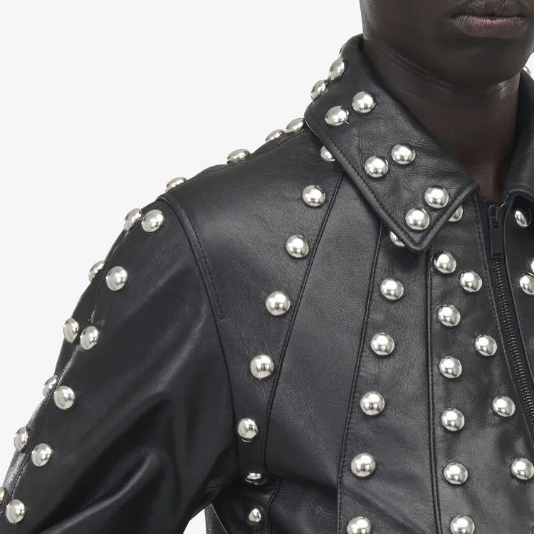 Alexander McQueen FW24 Leather Jacket Men's Black-4