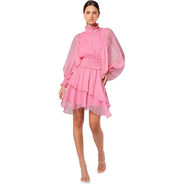 ELLIATTCOLLECTIVE Long Sleeved Dresses Women's Pink-2