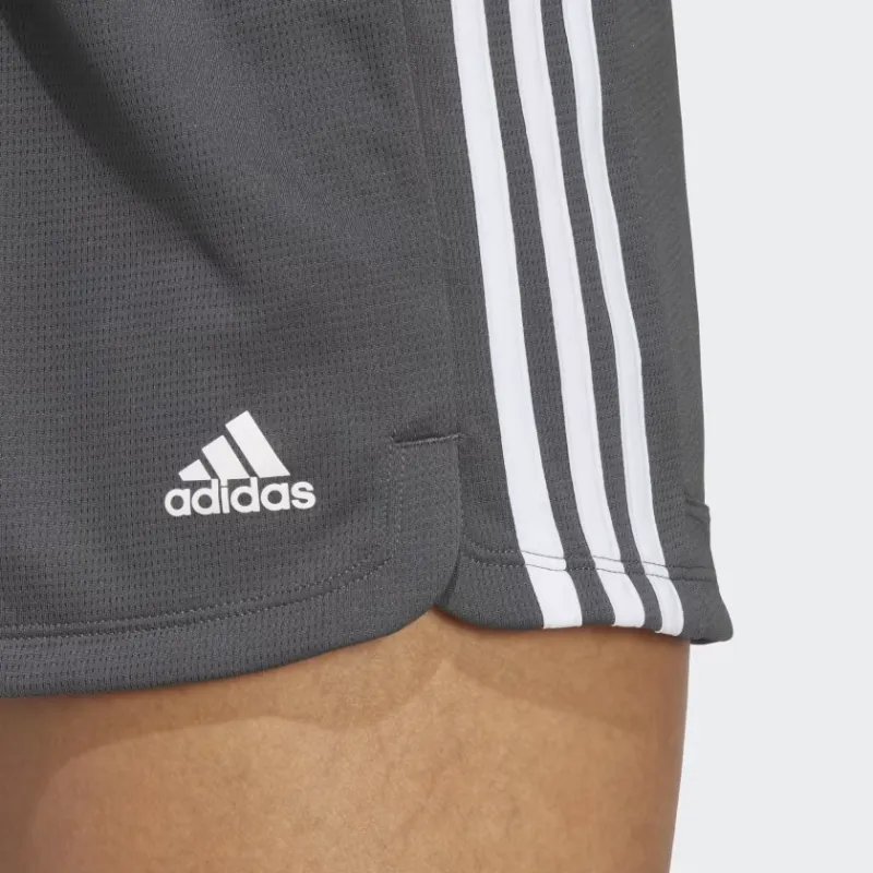 Adidas Pacer 3-Stripes Knit Shorts Casual Shorts Women's Pulse Stone Gray-5
