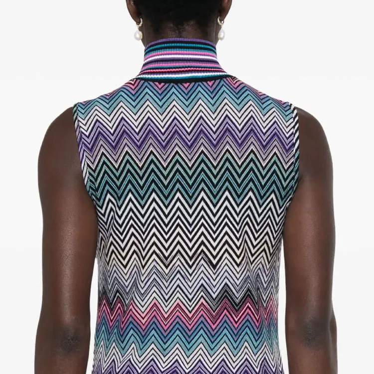 MISSONI Zigzag woven Knitted Tank Top-3
