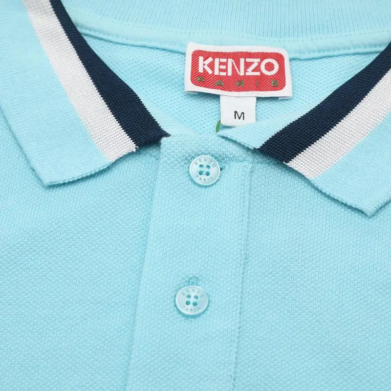 KENZO Polo Shirts Men Light Blue-5