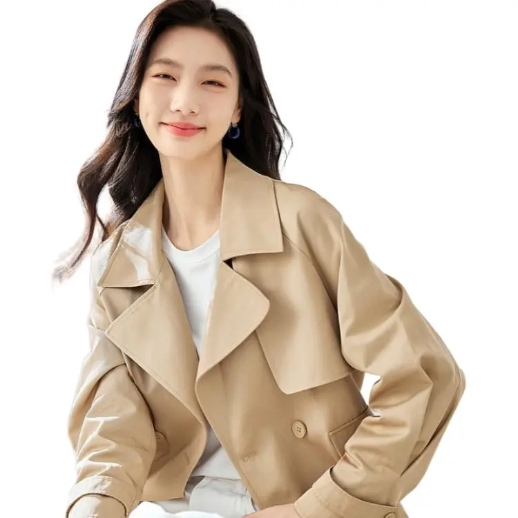 VIMLY Trench Coat Women's Khaki-5