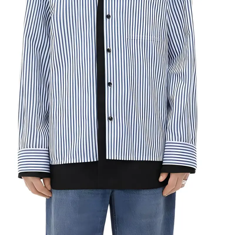 Bottega Veneta Double Layered Striped Shirt-6